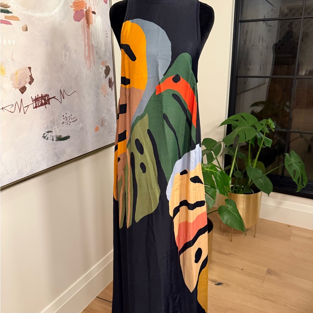 Farm Rio Colorful Abstract Maxi Dress